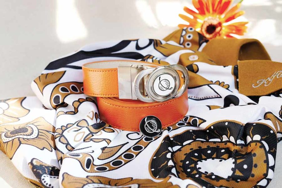 GOLFLINE-Gürtel-orange-Werbebild